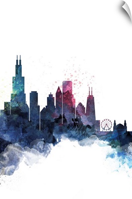 Chicago Watercolor Cityscape