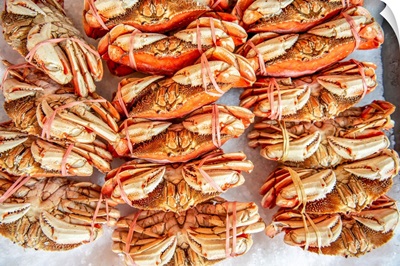 Crab At Farmer's Market In Seattle, Washington