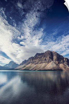 Crowfoot Mountain And Blue Skies, Bow Lake, Banff National Park, Alberta, Canada