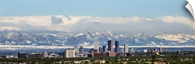 Denver Skyline with Rocky Mountains