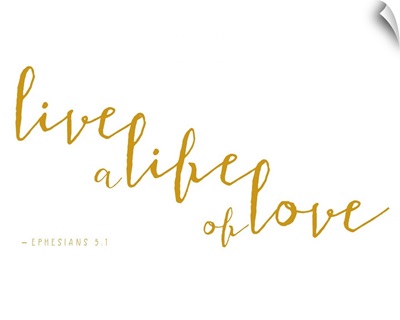 Ephesians 4:2-3 - Scripture Art in Gold and White
