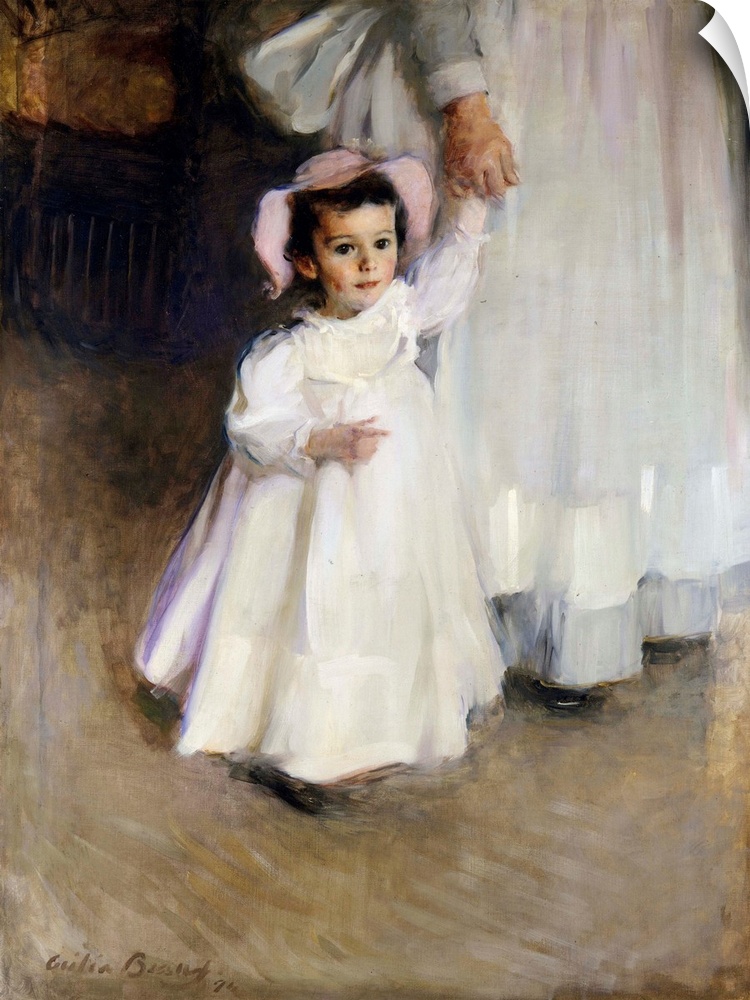 Beaux's two-year-old niece and favorite model, Ernesta Drinker (1892-1981), clutches the hand of her nurse, Mattie, whose ...