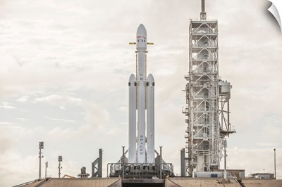 Falcon Heavy Launch Vehicle With Clouds, Kennedy Space Center, Florida