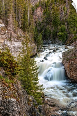 Firehole Falls In Yellowstone National Park