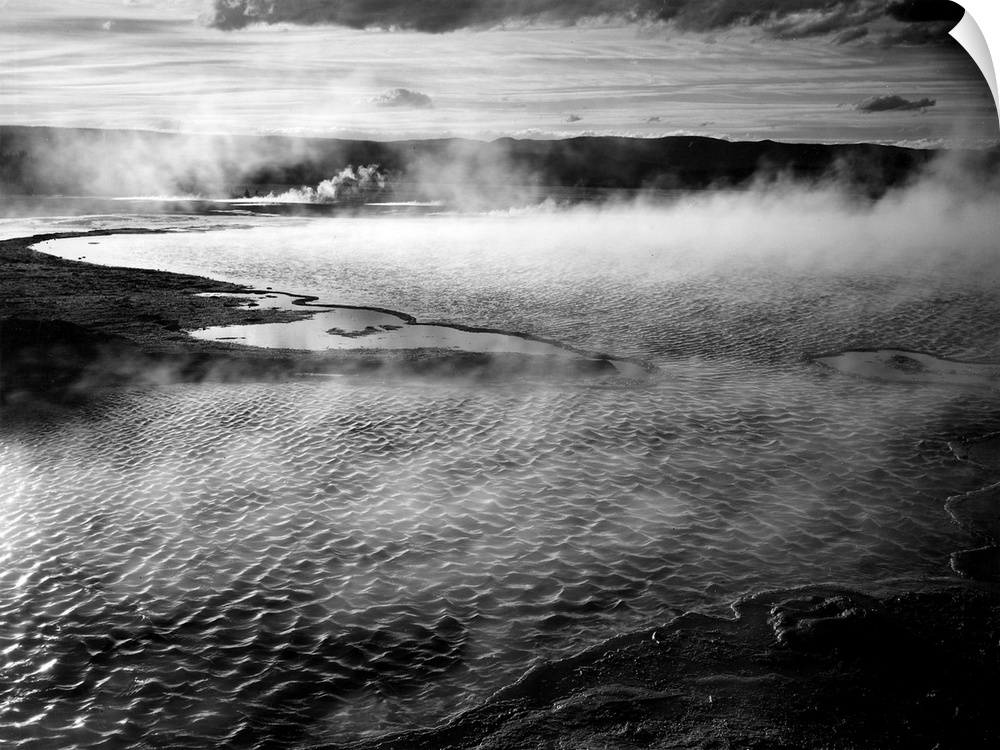 Fountain Geyser Pool, Yellowstone National Park, texture in water.