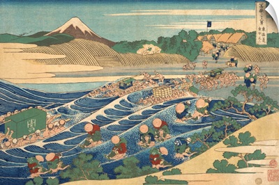 Fuji Seen from Kanaya on the Tokaido, from the series Thirty-six Views of Mount Fuji