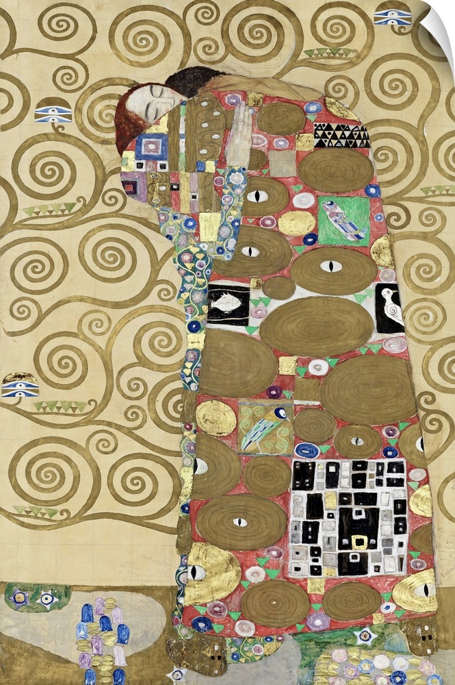 Gustav Klimt's Fulfillment (1910 - 1911) famous painting.
