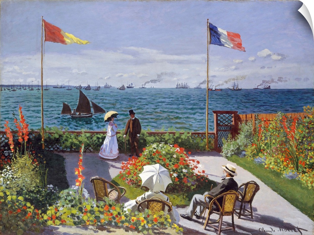 Monet spent the summer of 1867 with his family at Sainte-Adresse, a seaside resort near Le Havre. It was there that he pai...