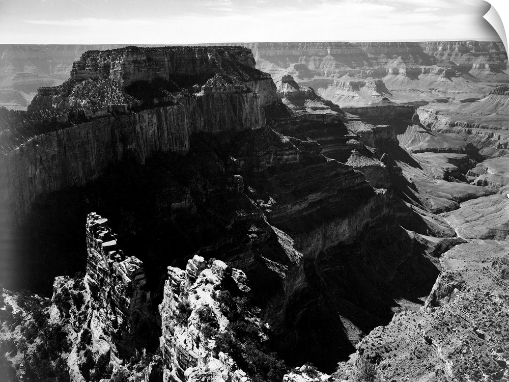 Grand Canyon National Park, panorama with rock formation, different angle.