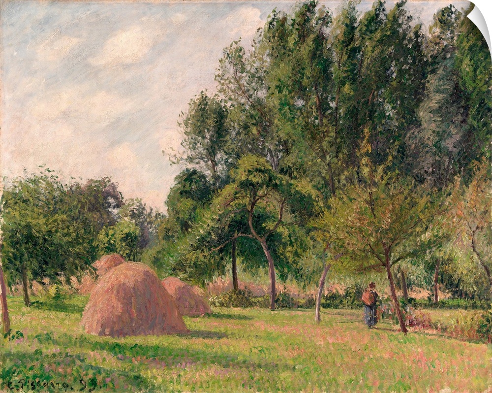 Made the same year as Pissarro's bird's-eye views of the Jardin des Tuileries in Paris, this idyllic scene of a meadow nea...