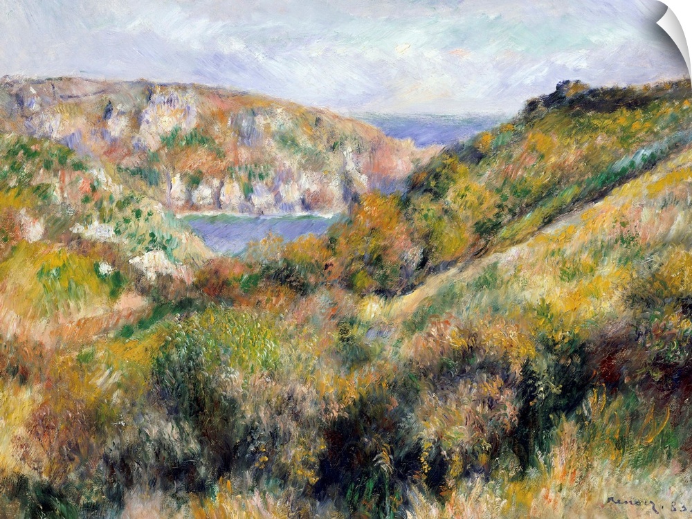 During his trip in late summer 1883 to the English Channel island of Guernsey, Renoir painted about fifteen views of the b...