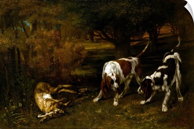 Hunting Dogs with Dead Hare
