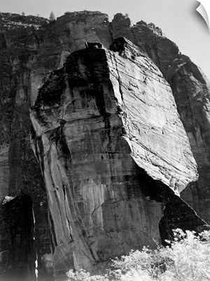 In Zion National Park, Vertical Of Rock Formation, From Below
