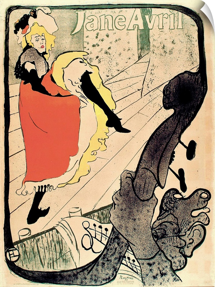 Lautrec's graphic posters-for performers, like Jane Avril, or dance halls, like the Moulin Rouge-embody the ebullient, fre...