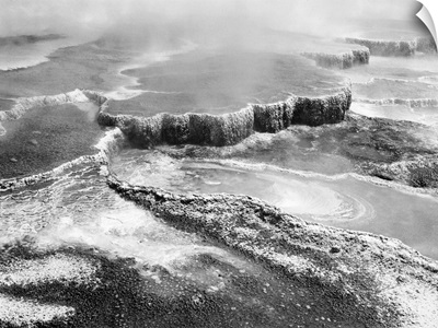 Jupiter Terrace - Fountain Geyser Pool, Yellowstone National Park, From Above