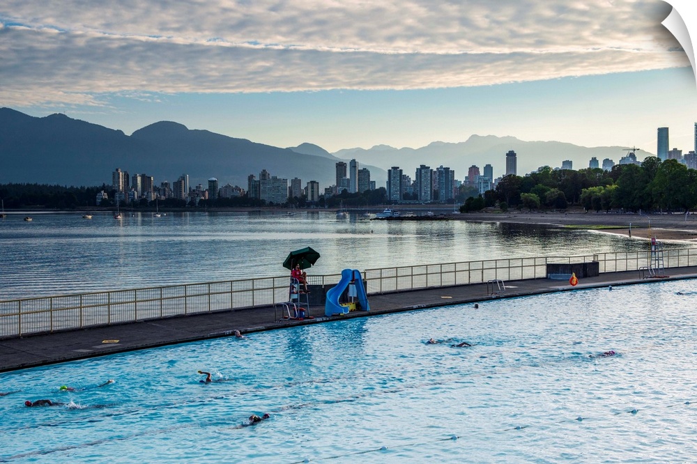 View of Kitsilano Pool in Vancouver, British Columbia, Canada.
