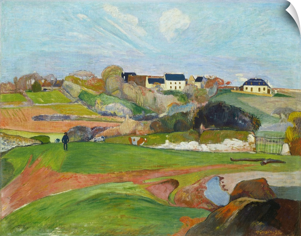 Landscape at Le Pouldu (1890) by Paul Gauguin.
