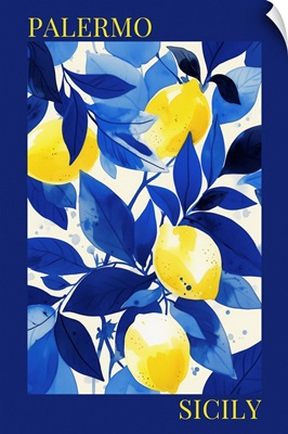 Lemons - Palermo, Italy In Blue