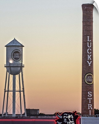 Lucky Strike Water Tower and Smokestack, American Tobacco Historic District, Durham, NC