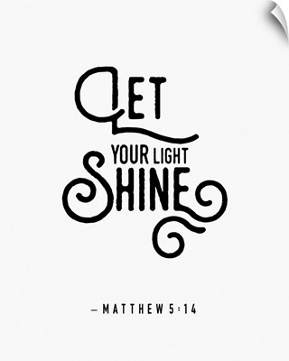 Matthew 5:14 - Scripture Art in Black and White
