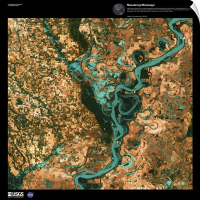 Meandering Mississippi - USGS Earth as Art