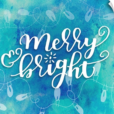 Merry and Bright Twinkle Light Handlettering