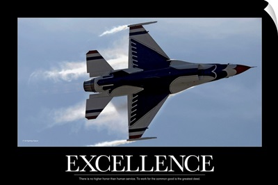 Military Poster: An F-16 Fighting Falcon pulls high G's