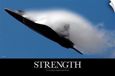 Military Poster - An F-22 Raptor performs during an air show