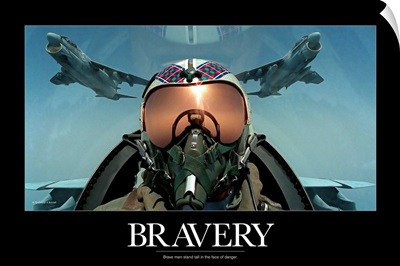 Military Poster: Brave men stand tall in the face of danger