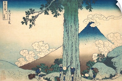 Mishima Pass in Kai Province, from the series Thirty-six Views of Mount Fuji