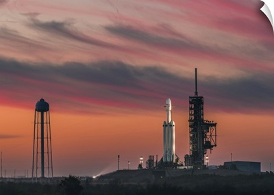 Morning Of Falcon Heavy Demo Mission, Kennedy Space Center, Florida