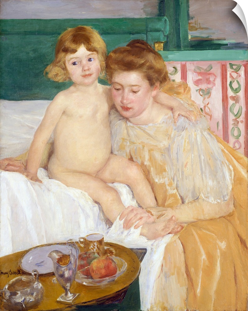 This painting focuses on the bond between mother and child, which became Cassatt's specialty after about 1890. The artist ...
