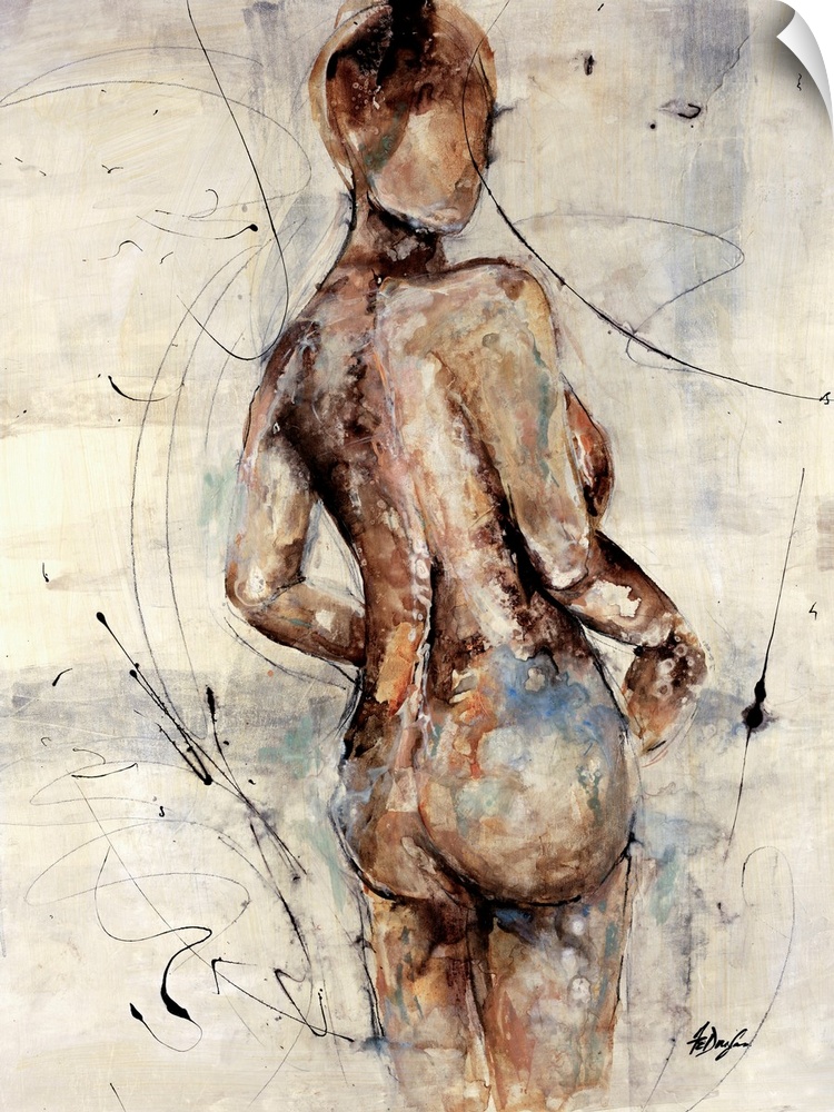 Drawing of a human shape in rough lines on a neutral background.