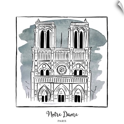 Notre Dame - Brushstroke Buildings