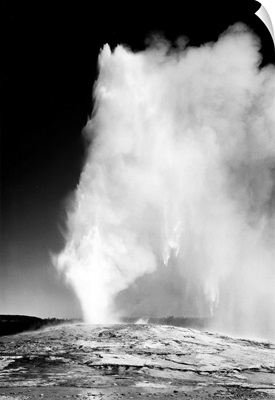 Old Faithful Geyser, Yellowstone National Park, Taken During Eruption