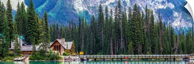 Panoramic View of Emerald Lake, Yoho National Park, British Columbia, Canada