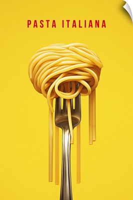 Pasta Italiana - Retro Food Advertising Poster