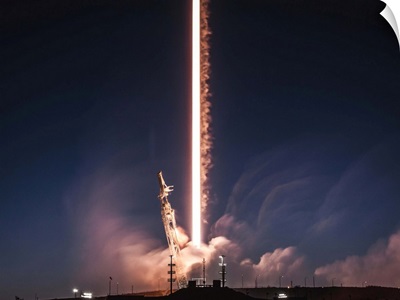PAZ Mission, Falcon 9 Rocket Trail From Liftoff, Vandenberg Air Force Base in California