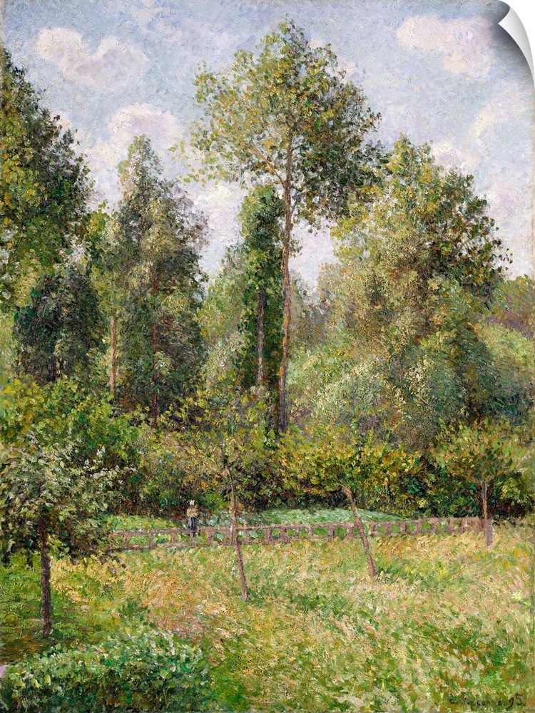 This canvas of summer 1895 shows a corner of Pissarro's garden at Eragny, a small village in northern France where he live...
