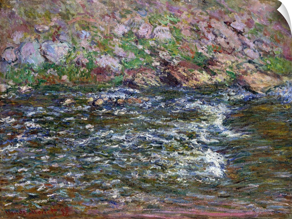 Monet spent the spring of 1889 painting the landscape around the confluence of two rivers, the Petite Creuse and the Grand...