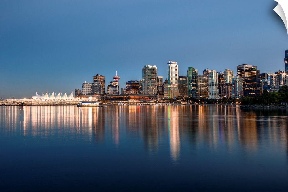Reflections on Burrard Inlet in Vancouver, British Columbia, Canada.
