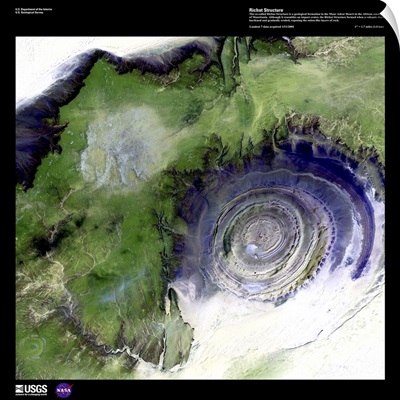 Richat Structure - USGS Earth as Art