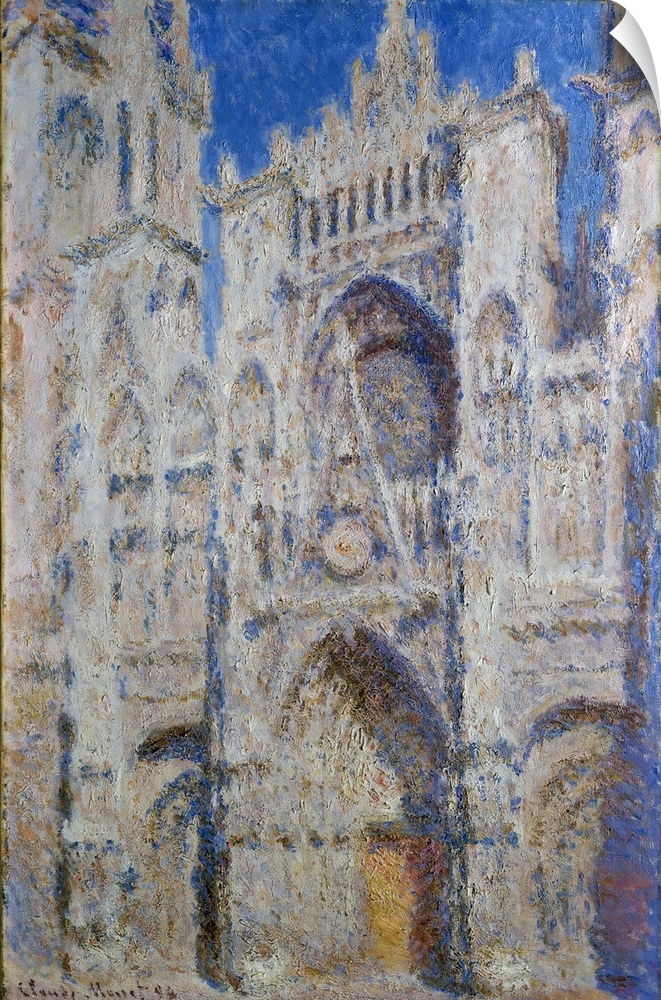 Monet painted more than thirty views of Rouen Cathedral in 1892-93. Moving from one canvas to another as each day progress...