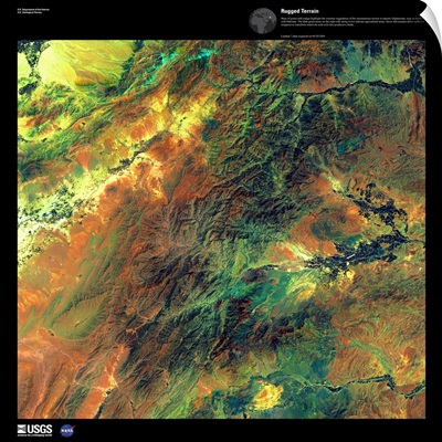Rugged Terrain - USGS Earth as Art