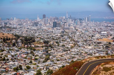 San Francisco City Skyline From Twin Peaks, California