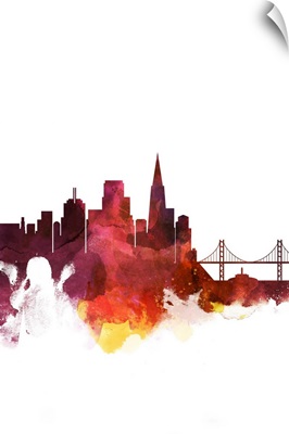 San Francisco Watercolor Cityscape