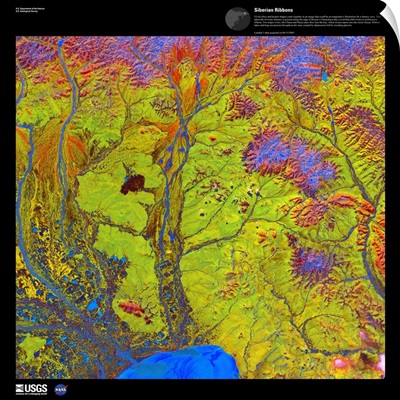 Siberian Ribbons - USGS Earth as Art