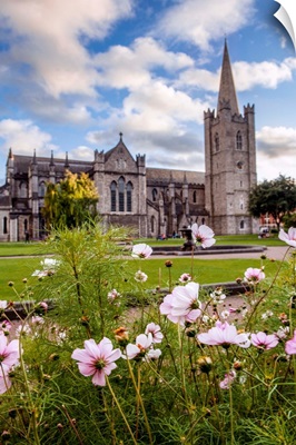 St Patrick's Cathedral And Flowers, Dublin, Ireland