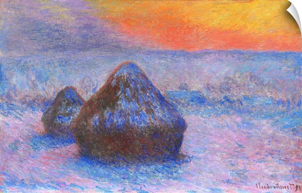 The monumental stacks that Claude Monet depicted in his series, Stacks of Wheat, rose fifteen to twenty feet and stood jus...