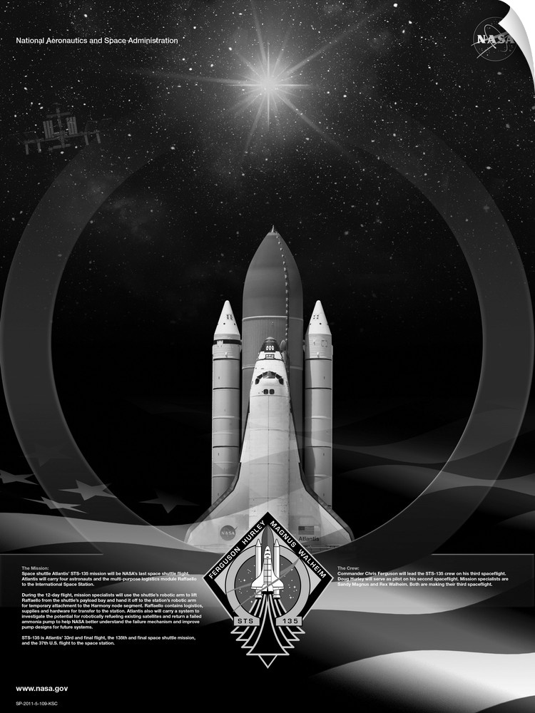 7/8/11 - 7/21/11 (Launch Date) Shuttle Atlantis (Orbiter) - Space Station Delivery Mission ULF7Multi-Purpose Logistics Mod...